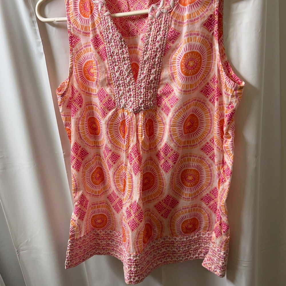 Sigrid Olsen Sleeveless Spring Blouse